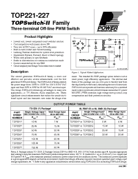 Datasheet TOP221Y manufacturer Power Integrations